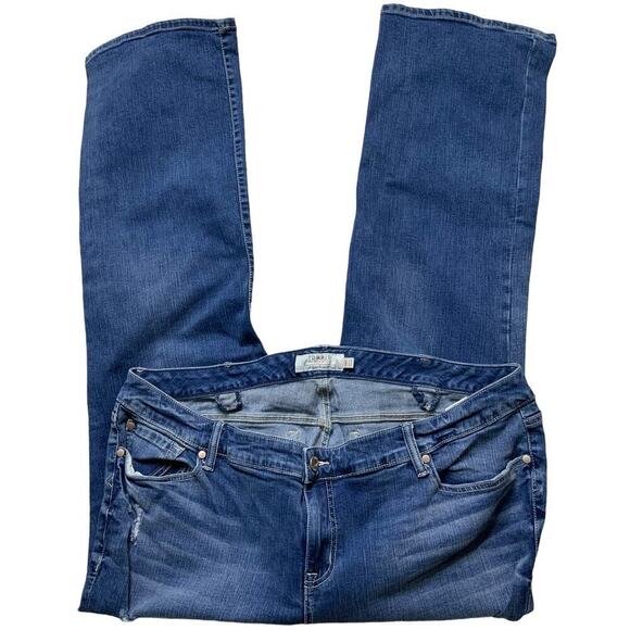 Torrid Denim Jeans Womens 24T High Rise Distressed Whiskers Mid Wash Streetwear - Picture 5 of 9